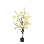 Copac artificial cu flori Cherry crem - 135 cm