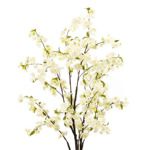 Copac artificial cu flori Cherry crem - 135 cm
