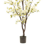 Copac artificial cu flori Cherry crem - 175 cm