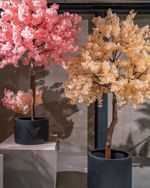 Copac artificial cu flori Cherry crem-roz - 320 cm